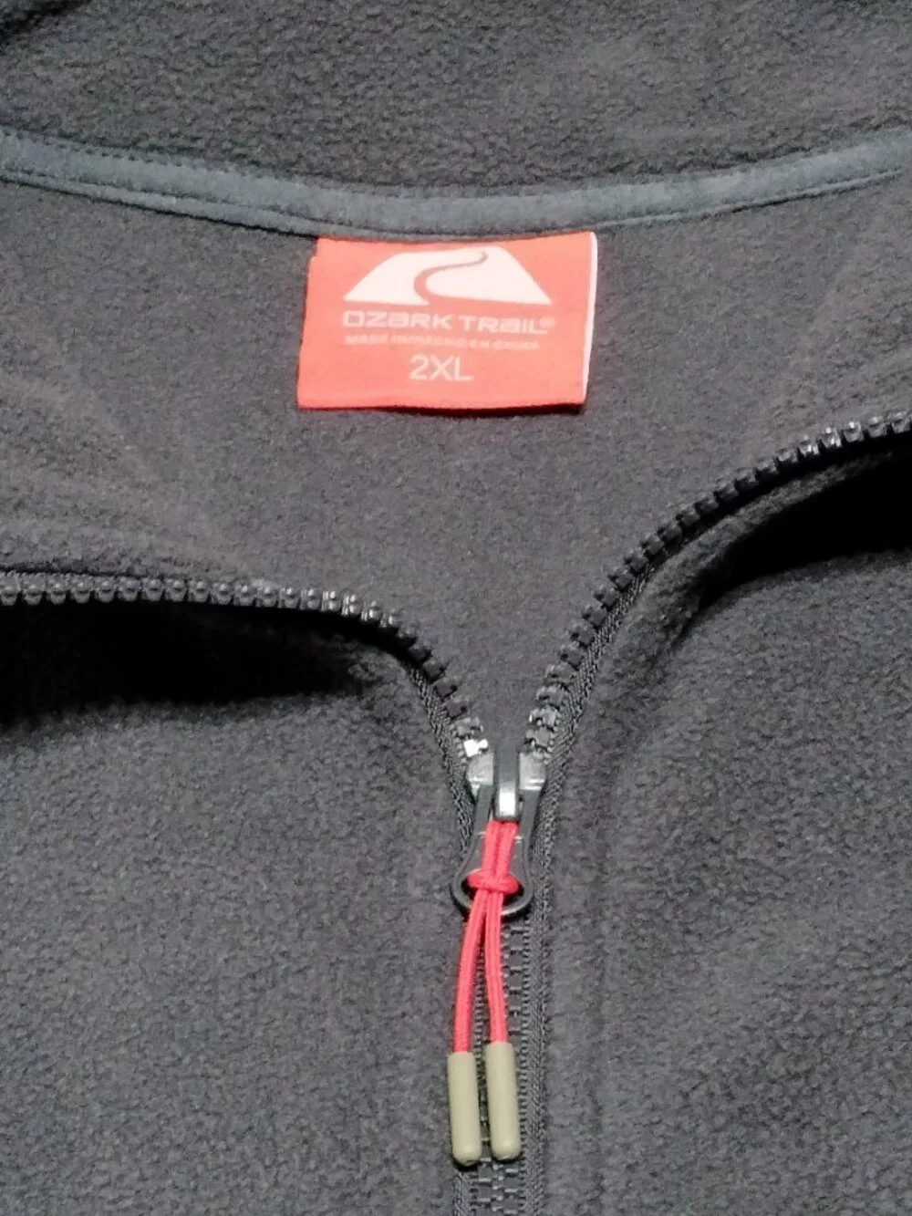 Ozark Trail Men's Polar Fleece soft warm Jacket Full Zip Gray size XXL Brand new